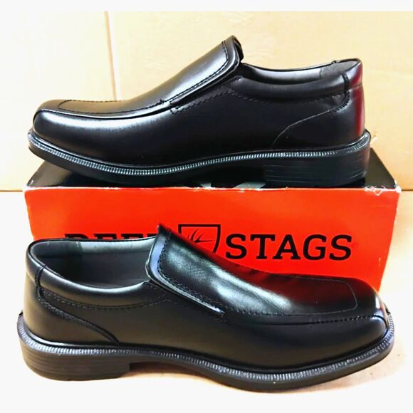 Size: 10 1/2 . Slip-In Loafers w/ Memory Foam . Drive Black Vega . Deer Stags